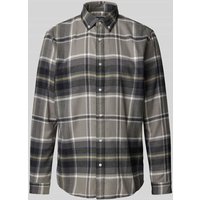 MCNEAL Tailored Fit Freizeithemd mit Button-Down-Kragen in Dunkelgrau, Größe XXL von MCNEAL