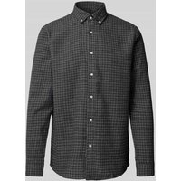 MCNEAL Tailored Fit Freizeithemd mit Button-Down-Kragen in Graphit, Größe L von MCNEAL