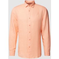 MCNEAL Tailored Fit Freizeithemd mit Label-Stitching in Apricot, Größe L von MCNEAL