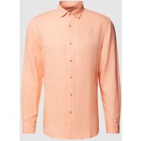 MCNEAL Tailored Fit Freizeithemd mit Label-Stitching in Apricot, Größe XL von MCNEAL