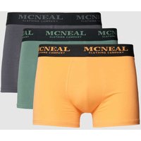 MCNEAL Trunks mit elastischem Logo-Bund im 3er-Pack in Dunkelgruen, Größe M von MCNEAL