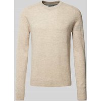 MCNEAL Wollpullover mit Label-Stitching in Kitt Melange, Größe XXL von MCNEAL