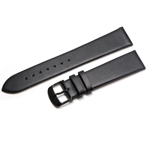 MCNVNEFSAW 20mm Uhrenarmband 18mm 22mm Lederarmband Gürtel Geeignet for Smartwatches Uhrenarmband(Black-BK,20mm) von MCNVNEFSAW
