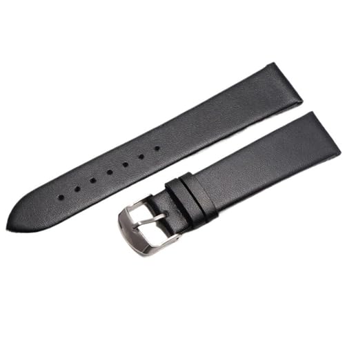 MCNVNEFSAW 20mm Uhrenarmband 18mm 22mm Lederarmband Gürtel Geeignet for Smartwatches Uhrenarmband(Black-S,22mm) von MCNVNEFSAW