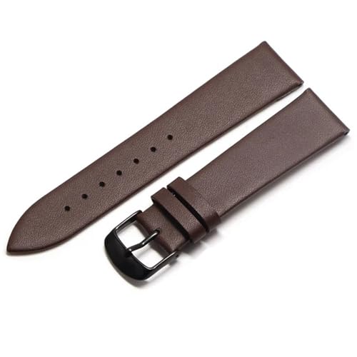 MCNVNEFSAW 20mm Uhrenarmband 18mm 22mm Lederarmband Gürtel Geeignet for Smartwatches Uhrenarmband(Coffee-BK,12mm) von MCNVNEFSAW