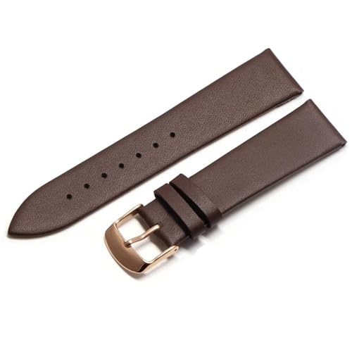 MCNVNEFSAW 20mm Uhrenarmband 18mm 22mm Lederarmband Gürtel Geeignet for Smartwatches Uhrenarmband(Coffee-RG,12mm) von MCNVNEFSAW