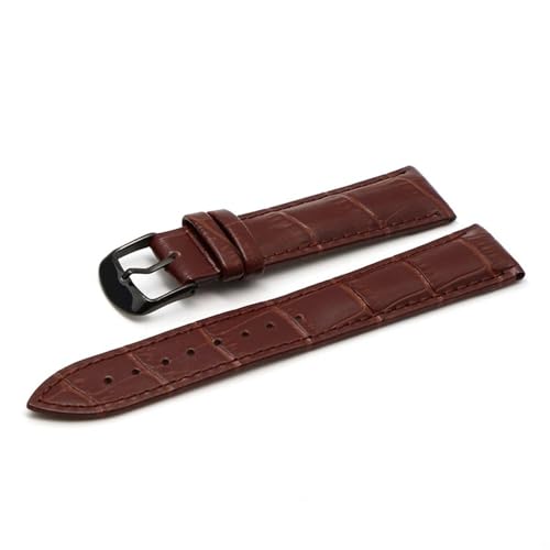 MCNVNEFSAW Armband 18mm 20m 22mm Uhrenarmband 24mm Echtlederarmband Armbanduhr Damenarmband Uhrenarmband(Brown BK,16mm) von MCNVNEFSAW