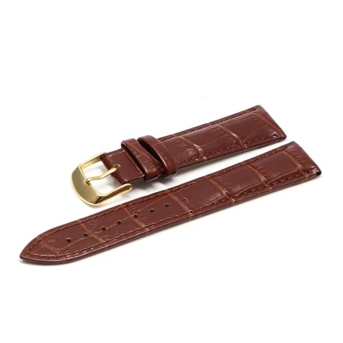 MCNVNEFSAW Armband 18mm 20m 22mm Uhrenarmband 24mm Echtlederarmband Armbanduhr Damenarmband Uhrenarmband(Brown G,18mm) von MCNVNEFSAW