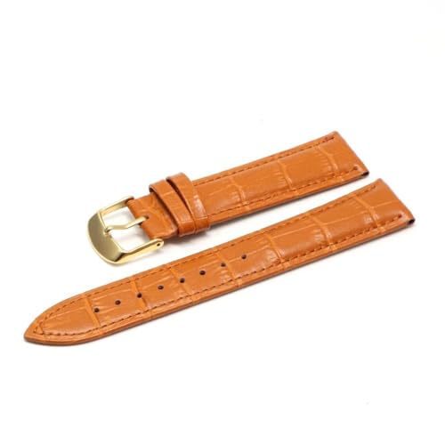 MCNVNEFSAW Armband 18mm 20m 22mm Uhrenarmband 24mm Echtlederarmband Armbanduhr Damenarmband Uhrenarmband(Light Brown G,18mm) von MCNVNEFSAW