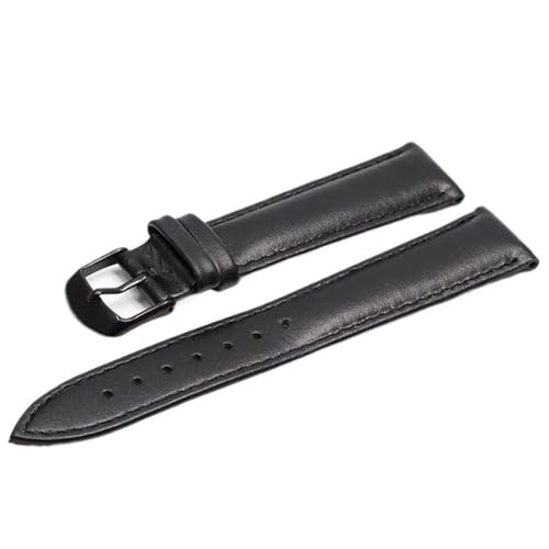 MCNVNEFSAW Braunes Lederarmband mit Roségold-Verschlussarmband 18 mm 20 Uhrenarmband 22 for alle Uhren Uhrenarmband(Black BK,14mm) von MCNVNEFSAW