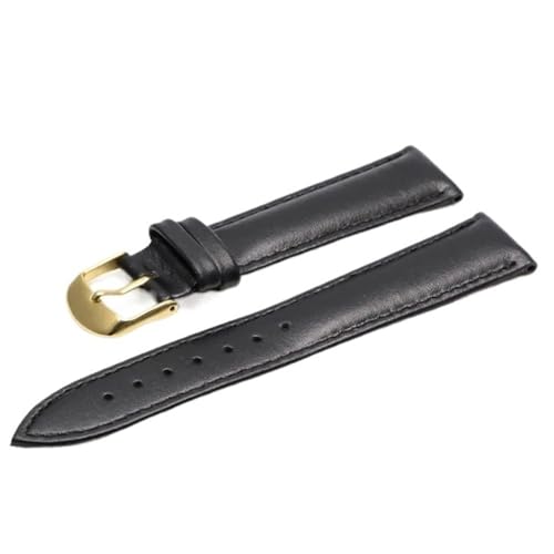 MCNVNEFSAW Braunes Lederarmband mit Roségold-Verschlussarmband 18 mm 20 Uhrenarmband 22 for alle Uhren Uhrenarmband(Black G,16mm) von MCNVNEFSAW