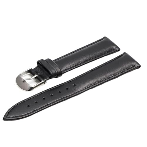 MCNVNEFSAW Braunes Lederarmband mit Roségold-Verschlussarmband 18 mm 20 Uhrenarmband 22 for alle Uhren Uhrenarmband(Black S,16mm) von MCNVNEFSAW