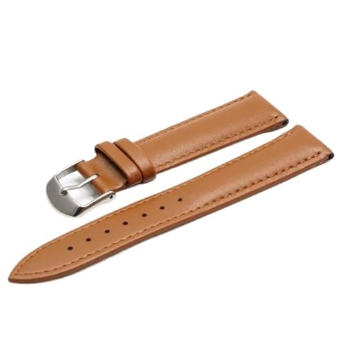 MCNVNEFSAW Braunes Lederarmband mit Roségold-Verschlussarmband 18 mm 20 Uhrenarmband 22 for alle Uhren Uhrenarmband(Brown S,14mm) von MCNVNEFSAW