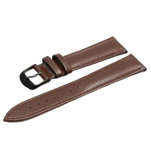 MCNVNEFSAW Braunes Lederarmband mit Roségold-Verschlussarmband 18 mm 20 Uhrenarmband 22 for alle Uhren Uhrenarmband(Dark brown BK,16mm) von MCNVNEFSAW
