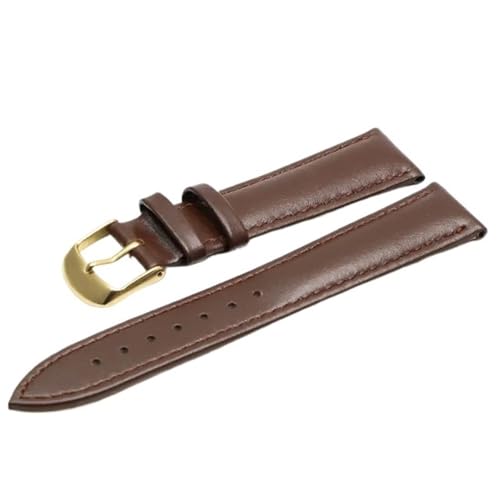 MCNVNEFSAW Braunes Lederarmband mit Roségold-Verschlussarmband 18 mm 20 Uhrenarmband 22 for alle Uhren Uhrenarmband(Dark brown G,24mm) von MCNVNEFSAW