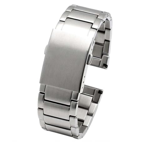 MCNVNEFSAW Edelstahl-Armband passend for Diesel DZ7263 DZ7330 DZ4358 Uhrenarmband Schwarz Silber 22 mm 24 mm 26 mm 28 mm 30 mm 32 mm Uhrenarmband(Silver,24mm) von MCNVNEFSAW