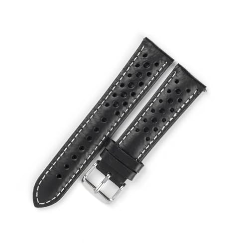 MCNVNEFSAW Handgefertigtes Uhrenarmband aus weichem Ölwachsleder, 18 mm, 19 mm, 20 mm, 21 mm, wasserdicht, porös, atmungsaktiv, Schnellverschluss, Herren-Uhrenarmband Uhrenarmband(B-white line,21mm) MCNVNEFSAW Handgefertigtes Uhrenarmband aus weichem Ölwachsleder, 18 mm, 19 mm, 20 mm, 21 mm, wasserdicht, porös, atmungsaktiv, Schnellverschluss, Herren-Uhrenarmband Uhrenarmband(B-white line,21mm) von MCNVNEFSAW