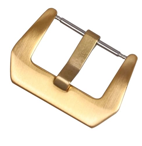 MCNVNEFSAW Passend for Panerai PAM441 Metallarmbandschnalle Dornschließe Edelstahl Uhrenschnalle 20mm 22mm 24mm 26mm Herren Damen Zubehör FreeTools Verschluss(Golden,24mm) von MCNVNEFSAW