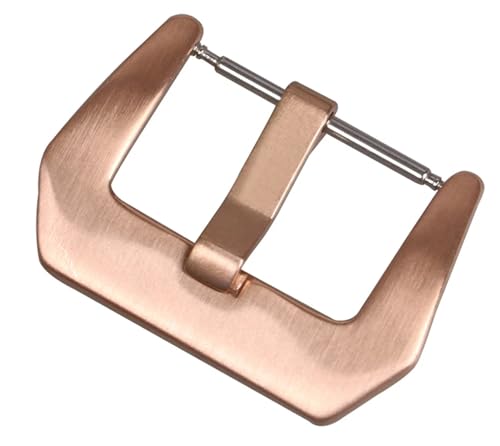 MCNVNEFSAW Passend for Panerai PAM441 Metallarmbandschnalle Dornschließe Edelstahl Uhrenschnalle 20mm 22mm 24mm 26mm Herren Damen Zubehör FreeTools Verschluss(Rose gold,24mm) von MCNVNEFSAW