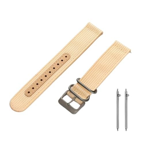 MCNVNEFSAW Schnellverschluss-Uhrenarmbänder aus Canvas for Titanverschluss, wasserdichtes Armband, Nylon-Leder-Uhrenarmband aus Titan for Schnalle for Herren Verschluss(T2566M-Strap-BG) von MCNVNEFSAW