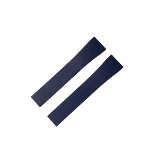 MCNVNEFSAW Uhrenarmband 18 19 20 21 22 mm Schnellverschluss-Schmetterlingsschnalle Uhrenarmbänder Armband for Zuschneiden Verschluss(Dark Blue,21MM_NO BUCKLE) von MCNVNEFSAW