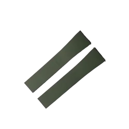MCNVNEFSAW Uhrenarmband 18 19 20 21 22 mm Schnellverschluss-Schmetterlingsschnalle Uhrenarmbänder Armband for Zuschneiden Verschluss(Green,22MM_BLACK BUCKLE) von MCNVNEFSAW