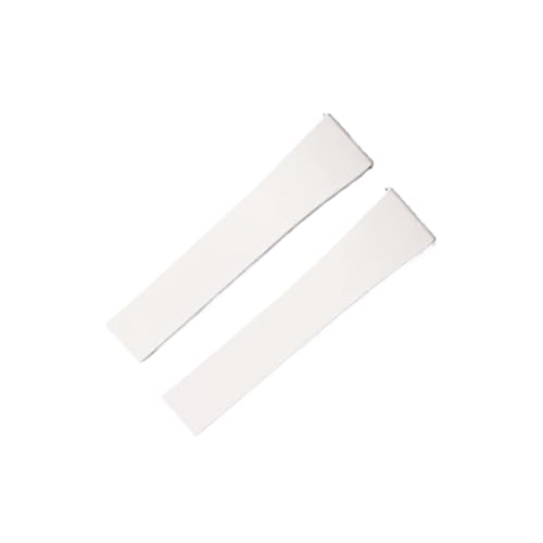 MCNVNEFSAW Uhrenarmband 18 19 20 21 22 mm Schnellverschluss-Schmetterlingsschnalle Uhrenarmbänder Armband for Zuschneiden Verschluss(White,19MM_BLACK BUCKLE) von MCNVNEFSAW