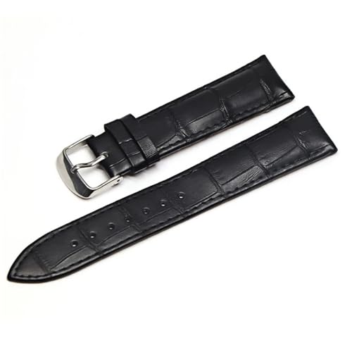 MCNVNEFSAW Uhrenarmband Echtlederarmbänder Uhrenarmbänder 12mm 14mm 16mm 18mm 20mm 22mm 24mm Uhrenzubehör Uhrenarmband(Black-S,12mm) von MCNVNEFSAW