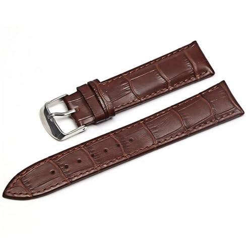 MCNVNEFSAW Uhrenarmband Echtlederarmbänder Uhrenarmbänder 12mm 14mm 16mm 18mm 20mm 22mm 24mm Uhrenzubehör Uhrenarmband(Brown-S,20mm) von MCNVNEFSAW