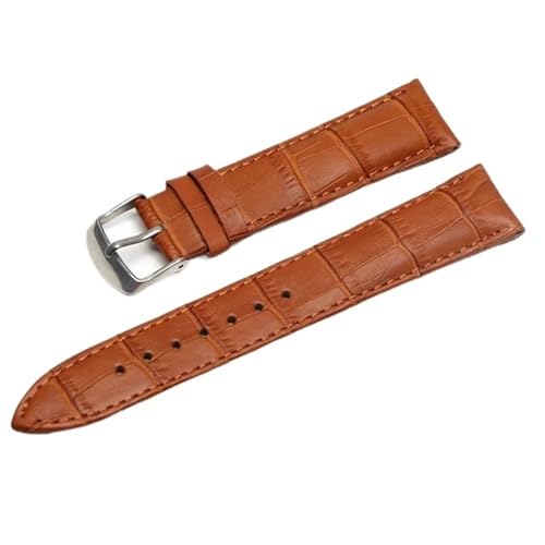 MCNVNEFSAW Uhrenarmband Echtlederarmbänder Uhrenarmbänder 12mm 14mm 16mm 18mm 20mm 22mm 24mm Uhrenzubehör Uhrenarmband(Light Brown-S,20mm) von MCNVNEFSAW