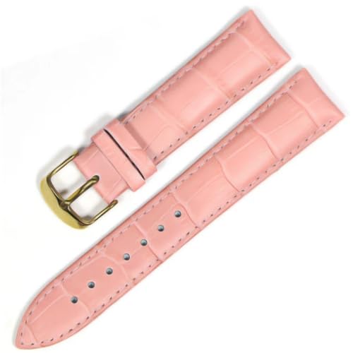 MCNVNEFSAW Uhrenarmband Echtlederarmbänder Uhrenarmbänder 12mm 14mm 16mm 18mm 20mm 22mm 24mm Uhrenzubehör Uhrenarmband(Pink-G,16mm) von MCNVNEFSAW