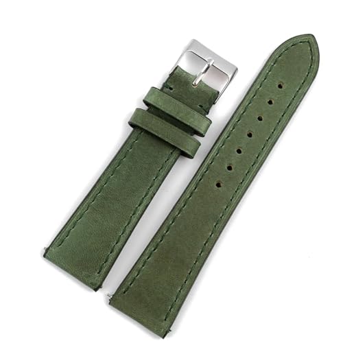 MCNVNEFSAW Uhrenarmband for Schnellverschluss, 18 mm, 19 mm, 20 mm, 22 mm, for Herren und Damen, Ersatzarmband Uhrenarmband(Green,19MM_S-110 70MM) von MCNVNEFSAW
