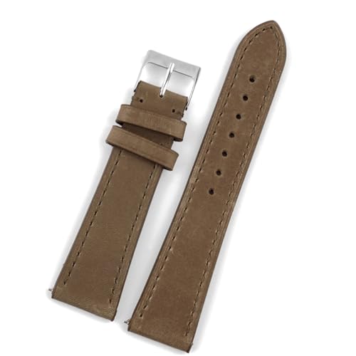 MCNVNEFSAW Uhrenarmband for Schnellverschluss, 18 mm, 19 mm, 20 mm, 22 mm, for Herren und Damen, Ersatzarmband Uhrenarmband(Light coffee,18MM_M-120 80MM) von MCNVNEFSAW