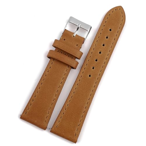 MCNVNEFSAW Uhrenarmband for Schnellverschluss, 18 mm, 19 mm, 20 mm, 22 mm, for Herren und Damen, Ersatzarmband Uhrenarmband(Tan,18MM_L-130 90MM) von MCNVNEFSAW