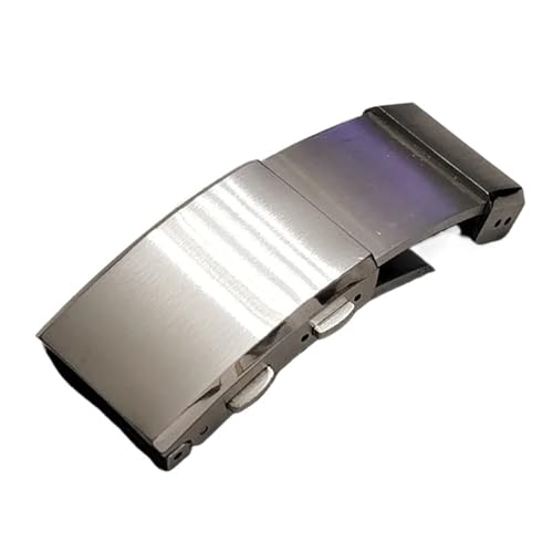 MCNVNEFSAW Verstellbare Schiebeschnalle 18 20 22 mm for Seiko Doppel-Sicherheitsschloss Dehnbarer Verschluss Tauchen Männer Frauen Uhrenarmband Zubehör Verschluss(20mm) von MCNVNEFSAW