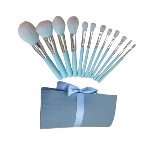 12-teiliges Make-up-Pinsel-Set, geeignet für Foundation, Rouge, Concealer, Lidschatten, Lippenstift, Augenbrauen und mehr. Inklusive Kosmetiktasche von MCNZNJONV