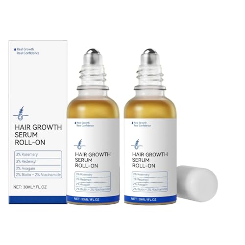 Haarwuchs-Essenz Roll-On 30 ml, eine Haarausfall reduzierende Pflege, die nicht abgespült werden muss, schnell einzieht und nicht fettet. Geeignet für Männer und Frauen und für alle Haartypen von MCNZNJONV