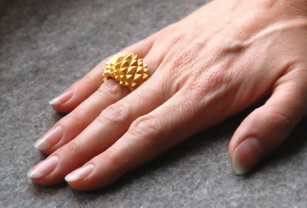 3D Print-Anweisung Gold Ring Ohrstecker Bolder von MCODEjewellery