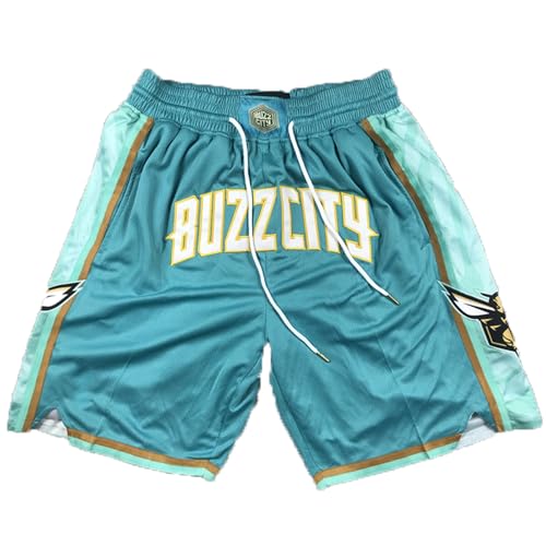 MCQOmcil Herren NBA Hornets Basketball Shorts hochelastische atmungsaktive Sporthose(M) von MCQOmcil