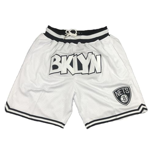MCQOmcil Herren NBA Nets Basketball Shorts hochelastische atmungsaktive Sporthose(1,S) von MCQOmcil