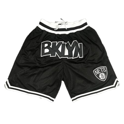 MCQOmcil Herren NBA Nets Basketball Shorts hochelastische atmungsaktive Sporthose(2,2XL) von MCQOmcil