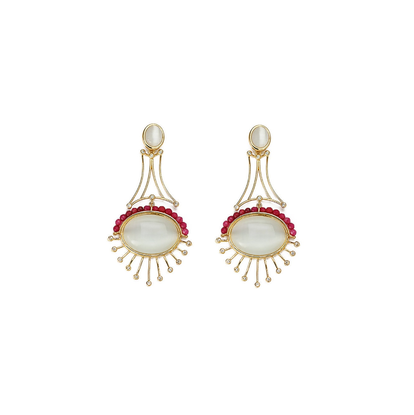 Sonnentropfen - Goldohrringe 18K Gelbgold Ohrringe Türkis Jade Sommer Schmuck Arty Sonnentropfen - Goldohrringe 18K Gelbgold Ohrringe Türkis Jade Sommer Schmuck Arty von MCRISTALS