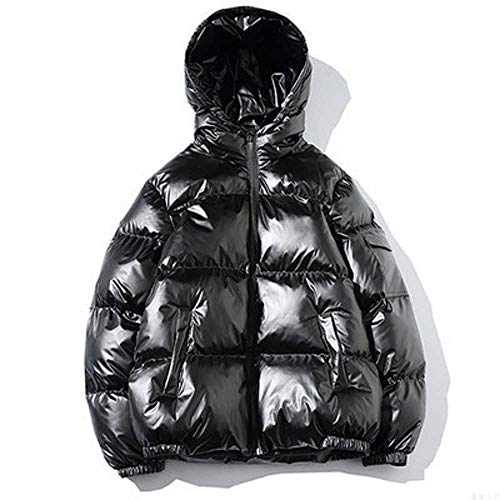 MCSZG Frauen Daunen Baumwolle Winter glänzend Silber/Schwarz/Gold/Blau Plus Size Hooded Parka Outwear Daunen gepolsterte Mäntel weiblich 4XL 5XL von MCSZG