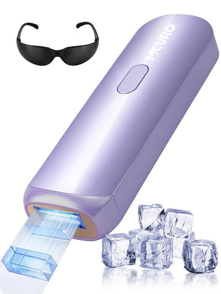 MCURO IPL-Haarentferner IPL-Haarentfernungsgerät mit Eiskühlungsfunktion, 999,999 Lichtimpulse, 9 Energiestufen Hohe Energiedichte von 15 J / 3,3 cm², Haarentfernung Laser für Männer, Frauen, Achseln, Beine, Körper von MCURO