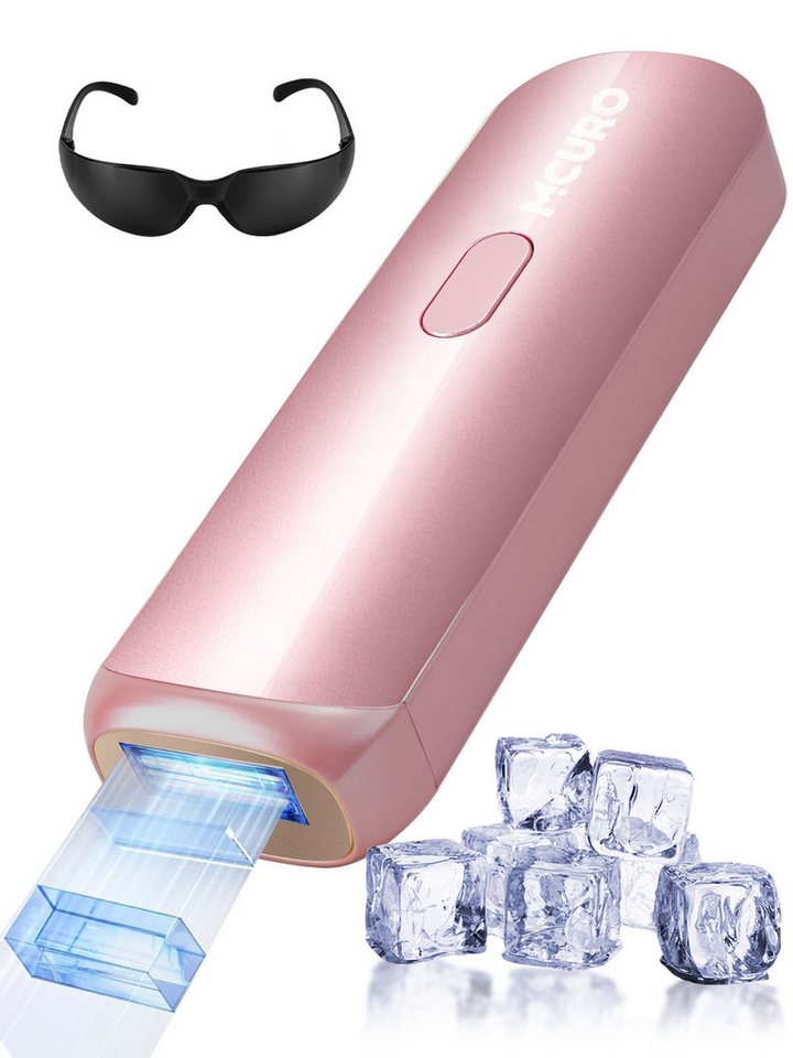 MCURO IPL-Haarentferner IPL-Haarentfernungsgerät mit Eiskühlungsfunktion, 999,999 Lichtimpulse, 9 Energiestufen Hohe Energiedichte von 15 J / 3,3 cm², Haarentfernung Laser für Männer, Frauen, Achseln, Beine, Körper von MCURO