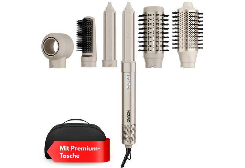 MCURO Multihaarstyler 6-in-1 Warmluftbürste Set Haartrockner mit Lockenstab 110,000 U/min, One-Step Föhn Volumiser,Temperaturkontrolle Kein Hitzeschaden von MCURO