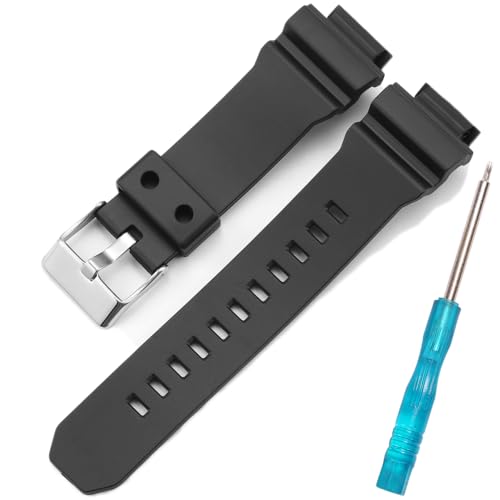 Armband aus Kunstharz, kompatibel mit Casio 3420 GD-X6900 Armband GB-X6900 3418, Sport-Armband, wasserdicht, Ersatzarmband für Herren, Schwarzes Armband, Stahlschnalle, One Size Armband aus Kunstharz, kompatibel mit Casio 3420 GD-X6900 Armband GB-X6900 3418, Sport-Armband, wasserdicht, Ersatzarmband für Herren, Schwarzes Armband, Stahlschnalle, One Size von MCXGL