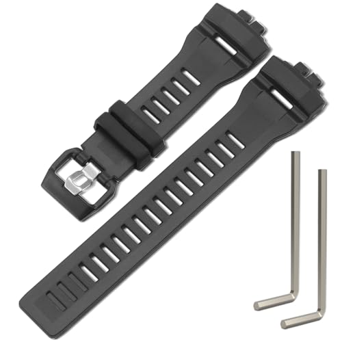 Armband aus Kunstharz, kompatibel mit Casio GBD200 Square GBD200UU-9 GBD-200-1JF GBD200-9 Uhrenarmband für Herren, wasserdichtes Armband (schwarz) von MCXGL