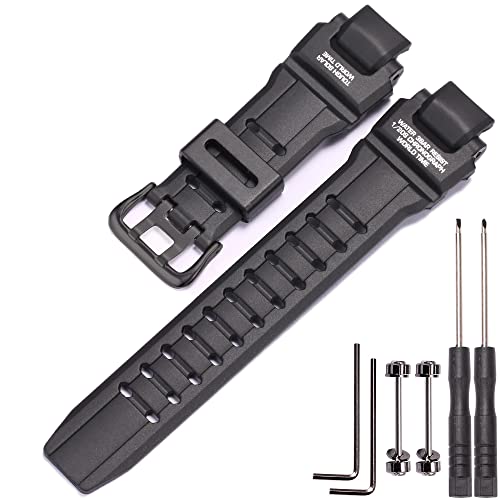 MCXGL Gummiband Kompatibel mit Casio GW-4000 GA-1000 GW-A1000 Uhr Ersatz Harz Band Männer Sport Wasserdichtes schwarzes Armband Bracelet von MCXGL