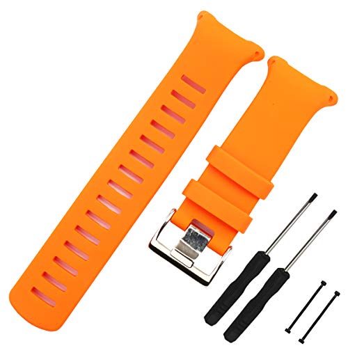 MCXGL Gummiband kompatibel mit Suunto D4 D4i D4i Novo Handgelenktauch Uhrenarmband (Orange) von MCXGL